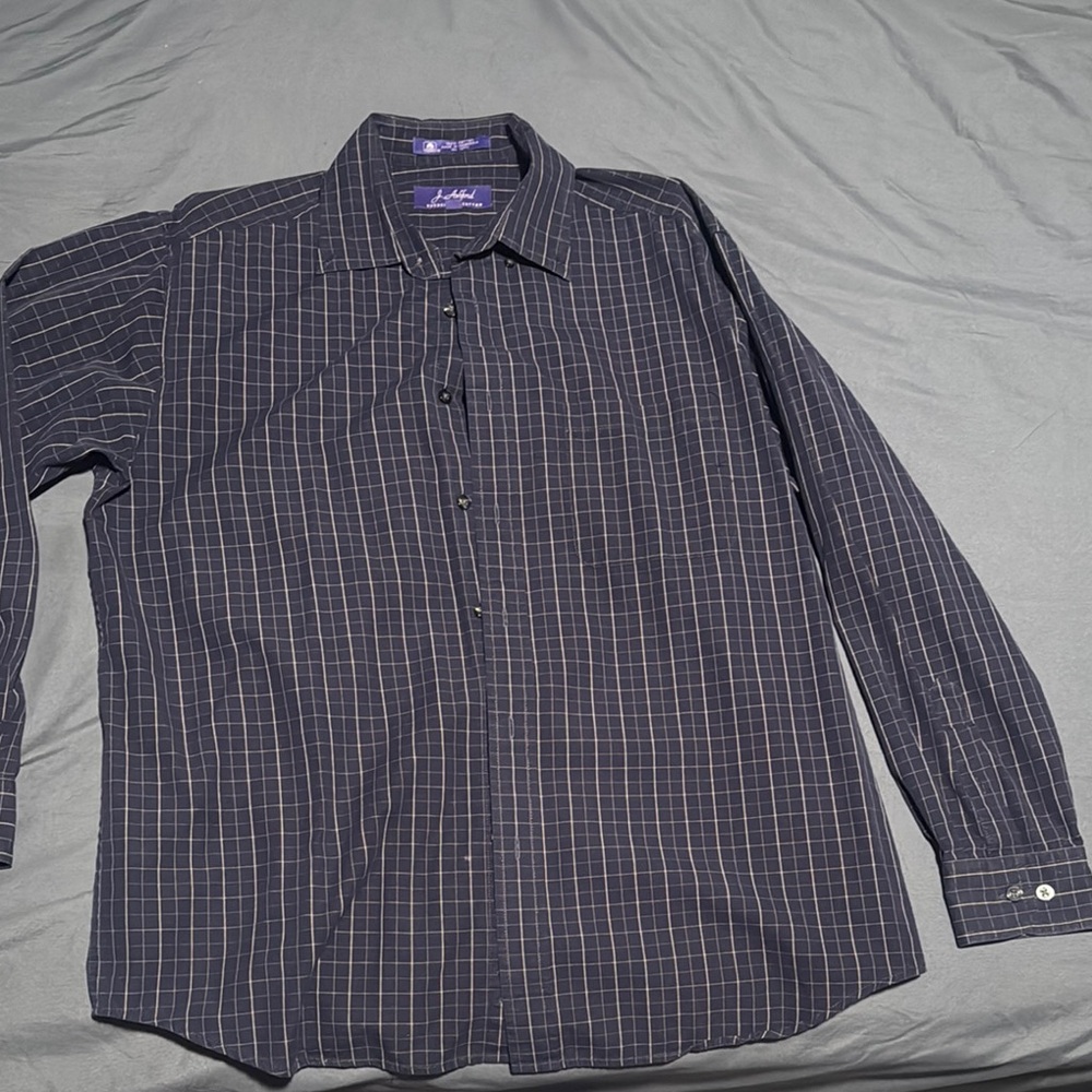 John Ashford Black Casual Button Down Shirt